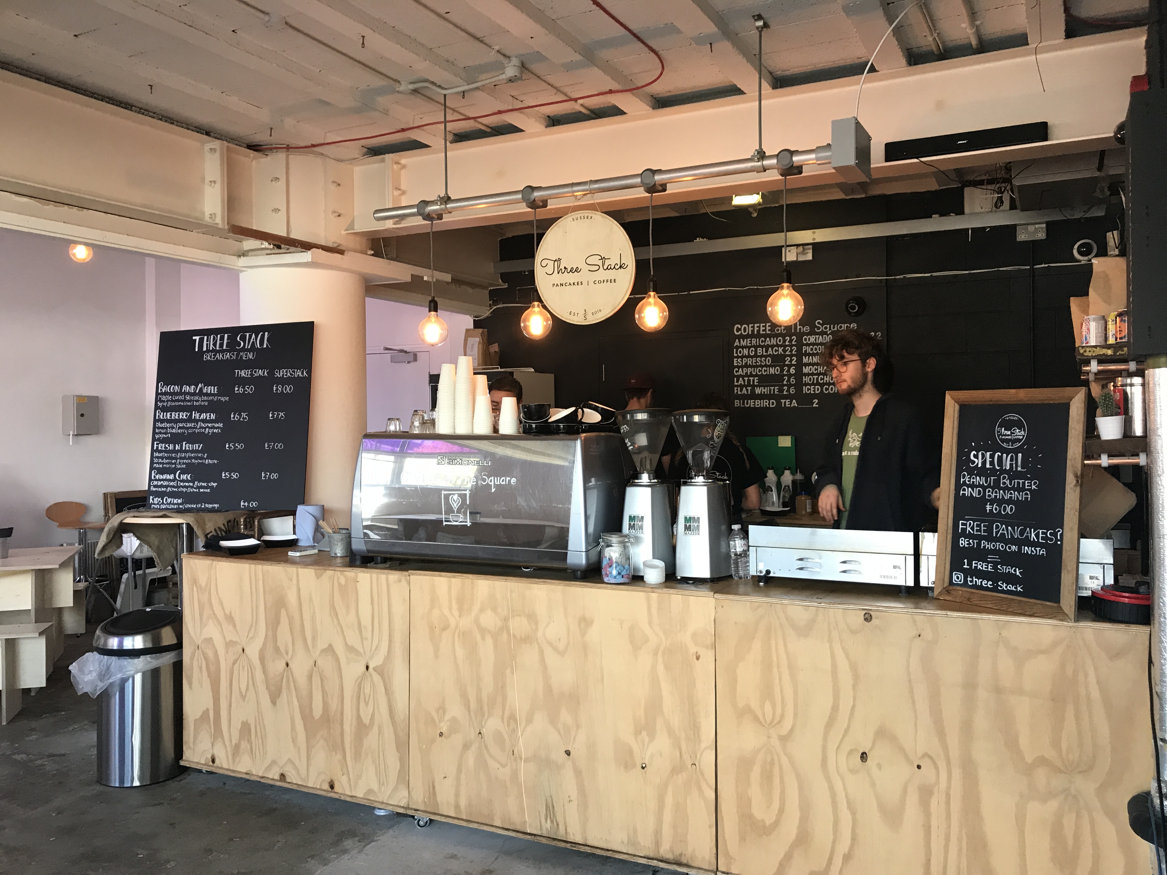 The counter and coffee bar