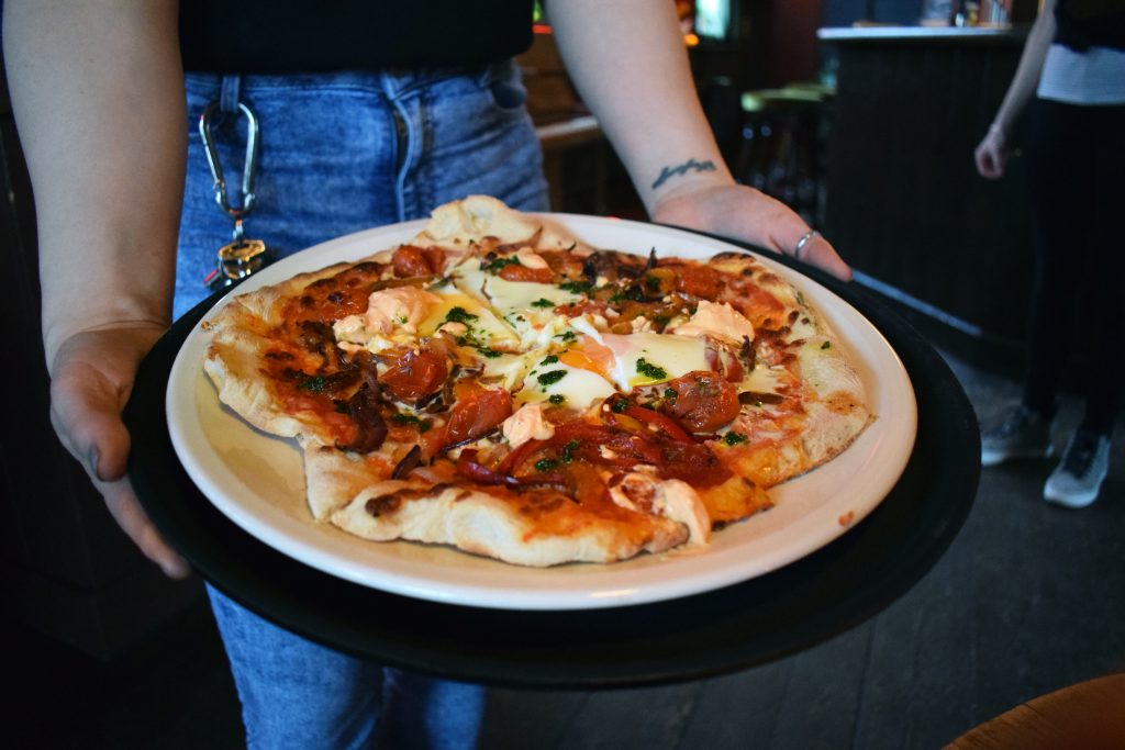 The Shakshuka brunch pizza