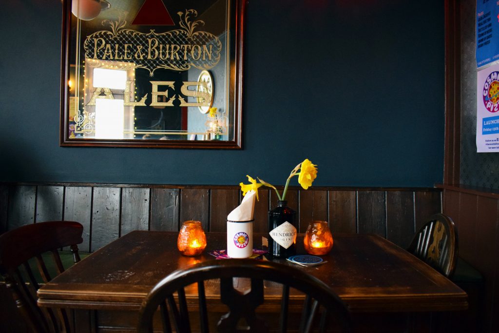 Cosy interior shot of The West Hill Tavern