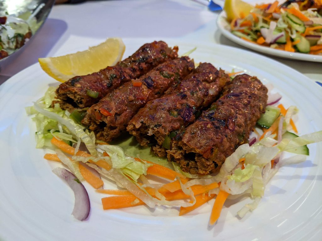 Duck seekh at Malika, Brighton